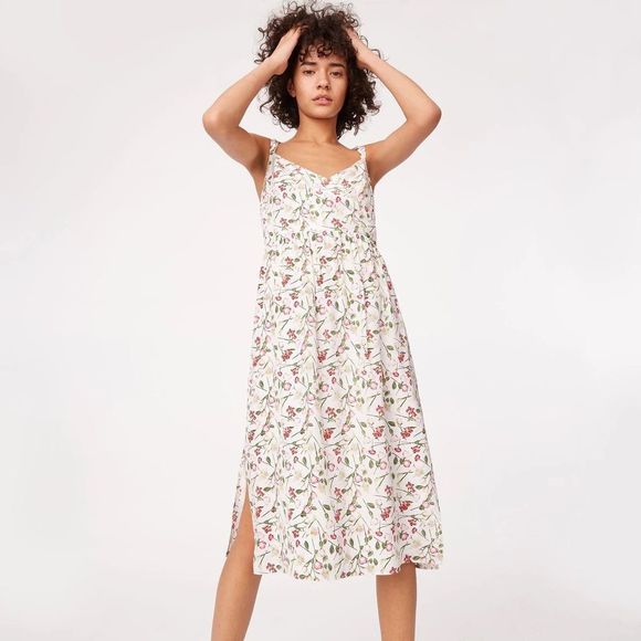 Club Monaco Dresses & Skirts - Nwot Club Monaco Germaine Floral Silk Sleeveless Midi Dress Size 4